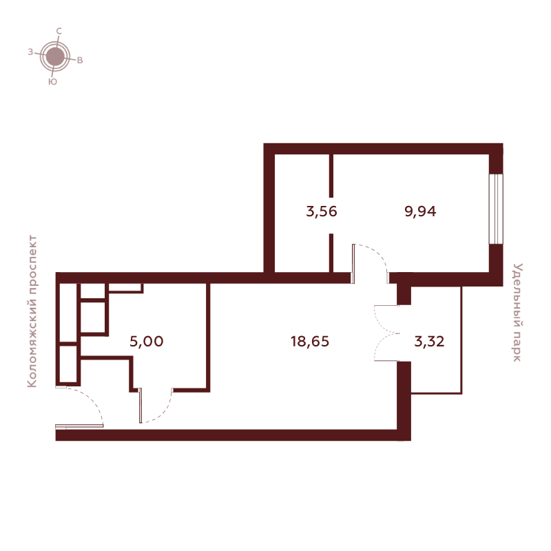 2 ккв (Евро) 40,3 м²