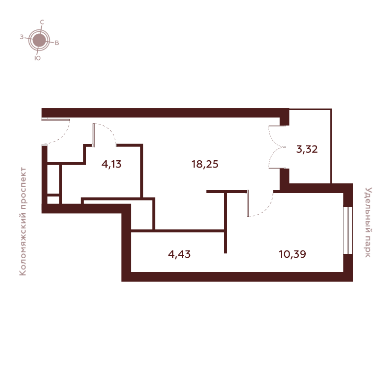 2 ккв (Евро) 40,3 м²