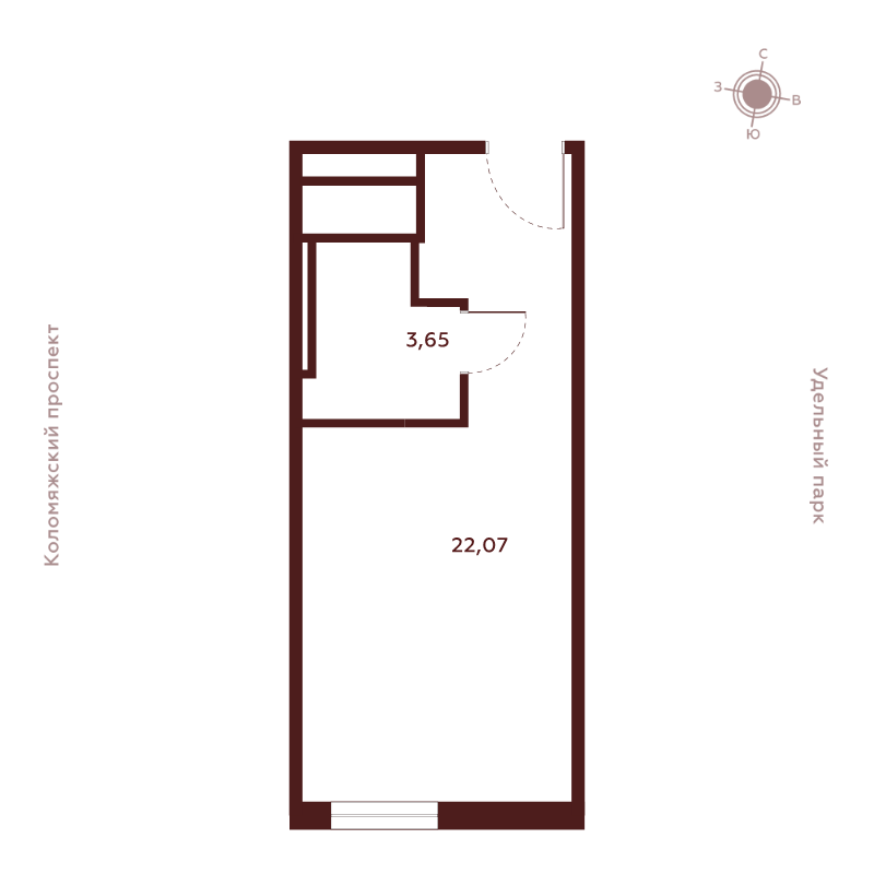 Студия 25,8 м²