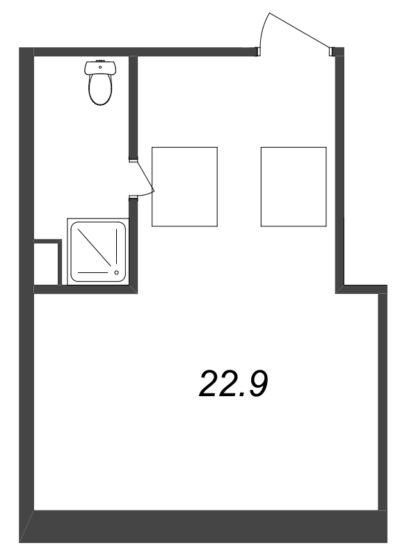 Студия 35,4 м²