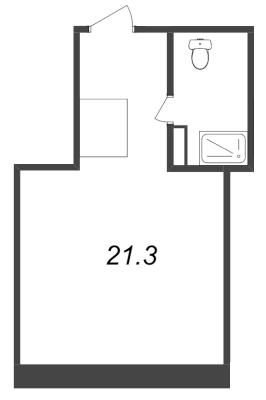 Студия 46,9 м²