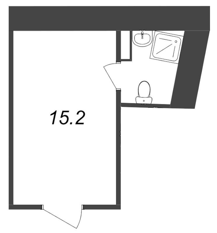 Студия 15,2 м²