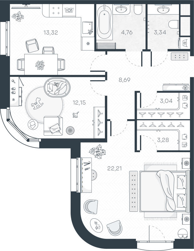2 ккв 71,4 м²