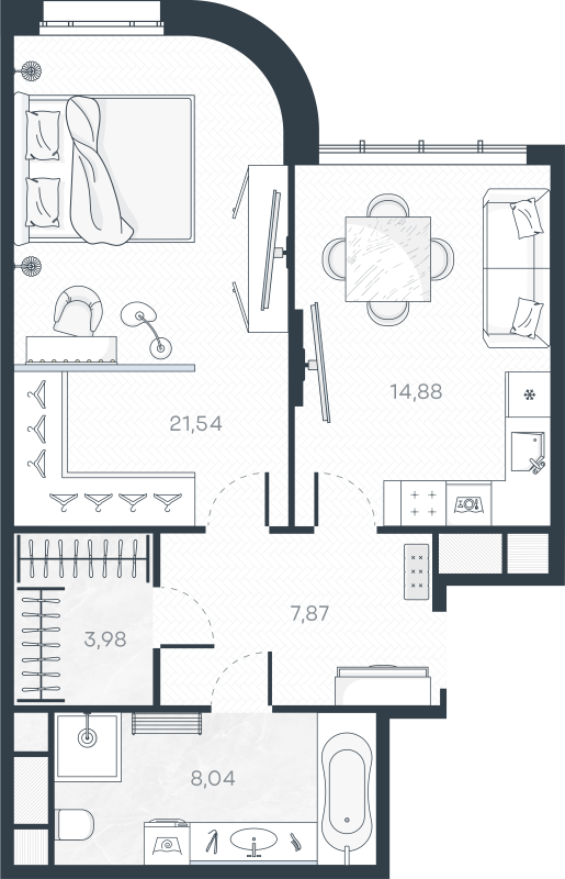 1 ккв 56,3 м²