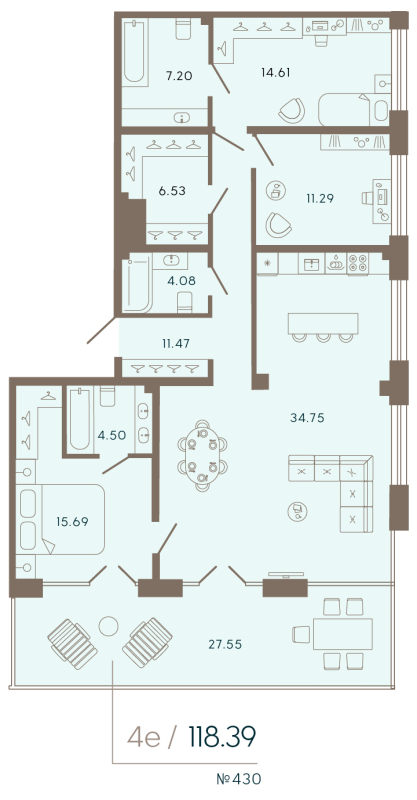 4 ккв (Евро) 170,2 м²