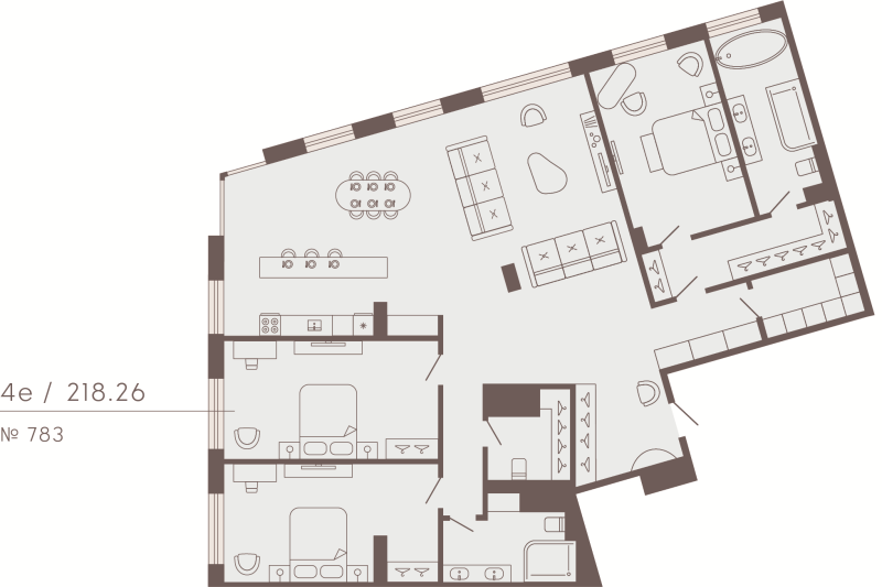 4 ккв (Евро) 218,3 м²