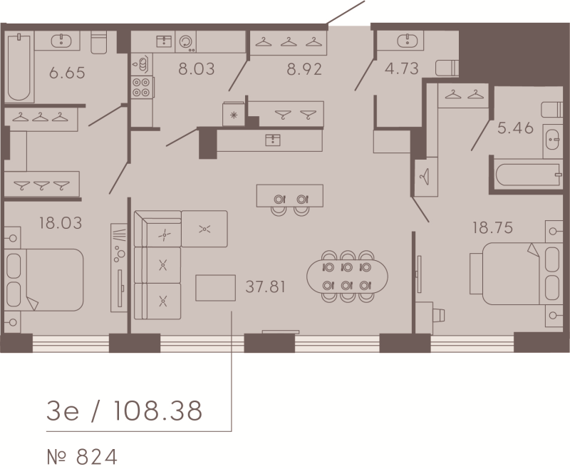 3 ккв (Евро) 108,4 м²