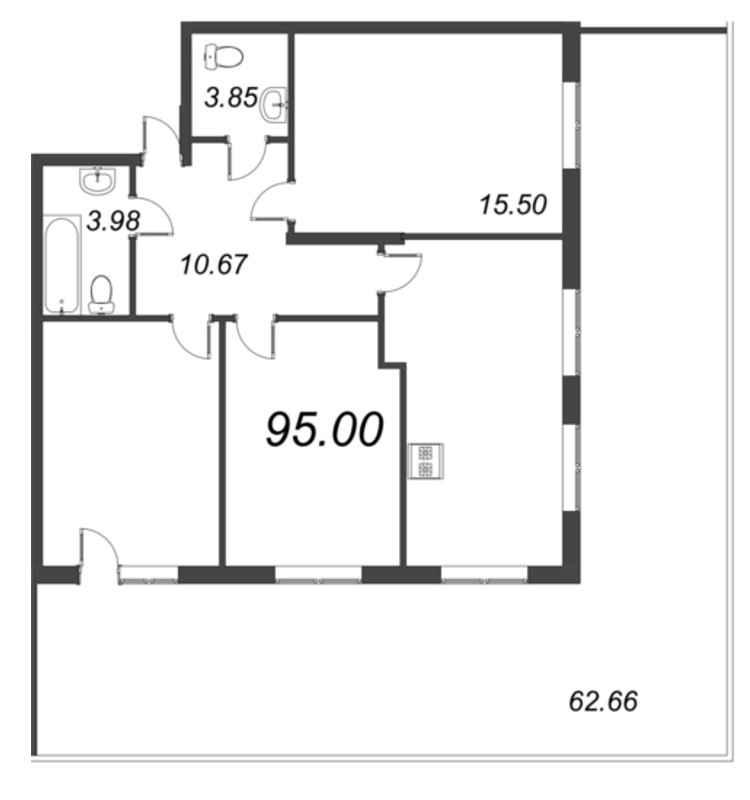 3 ккв 89,2 м²