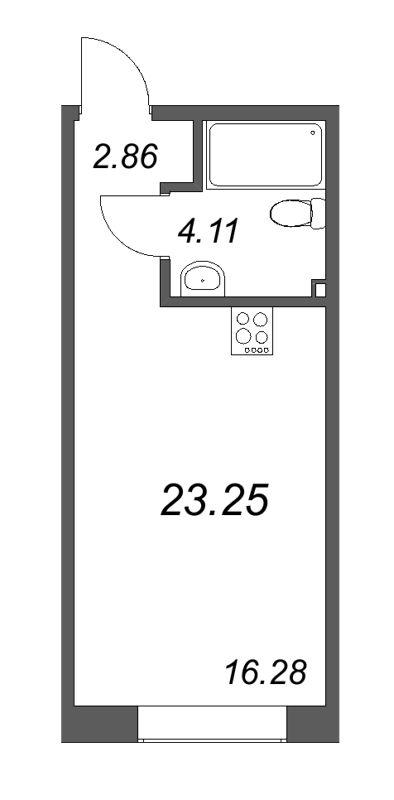 Студия 23,3 м²
