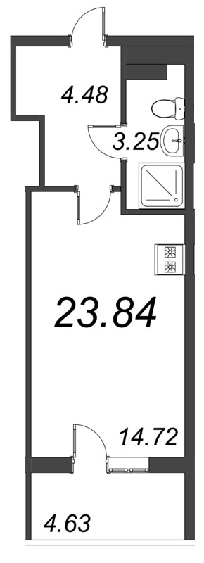 Студия 23,8 м²