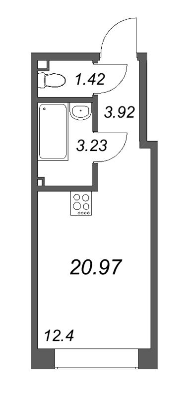 Студия 21,5 м²