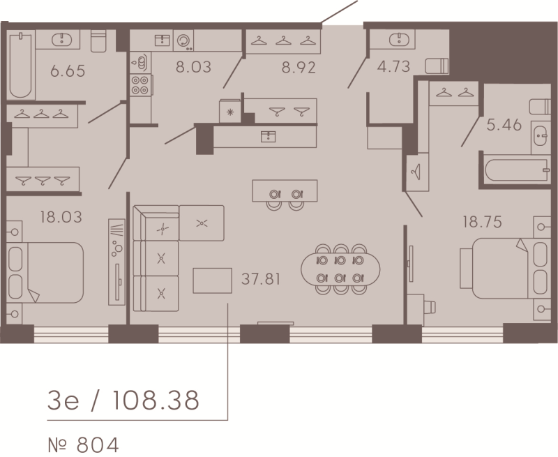 3 ккв (Евро) 108,4 м²