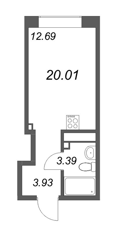 Студия 20,6 м²