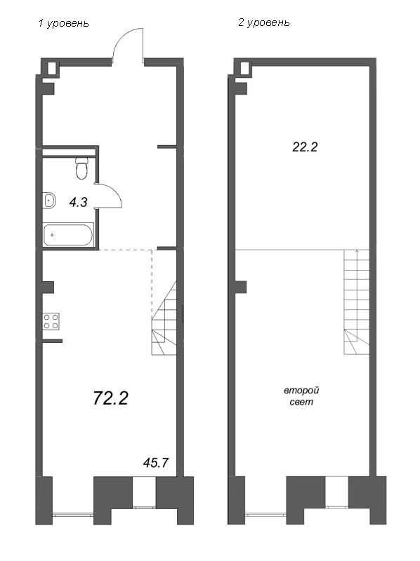 Студия 72,2 м²