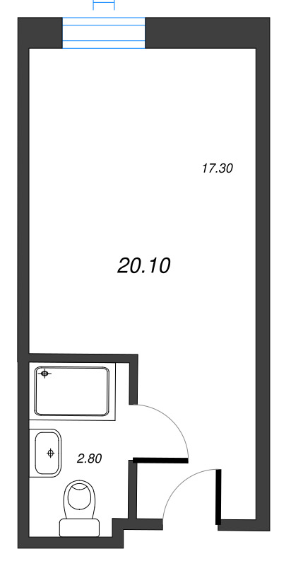Студия 20,2 м²