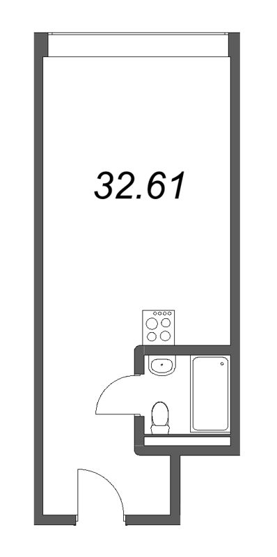 Студия 32,6 м²