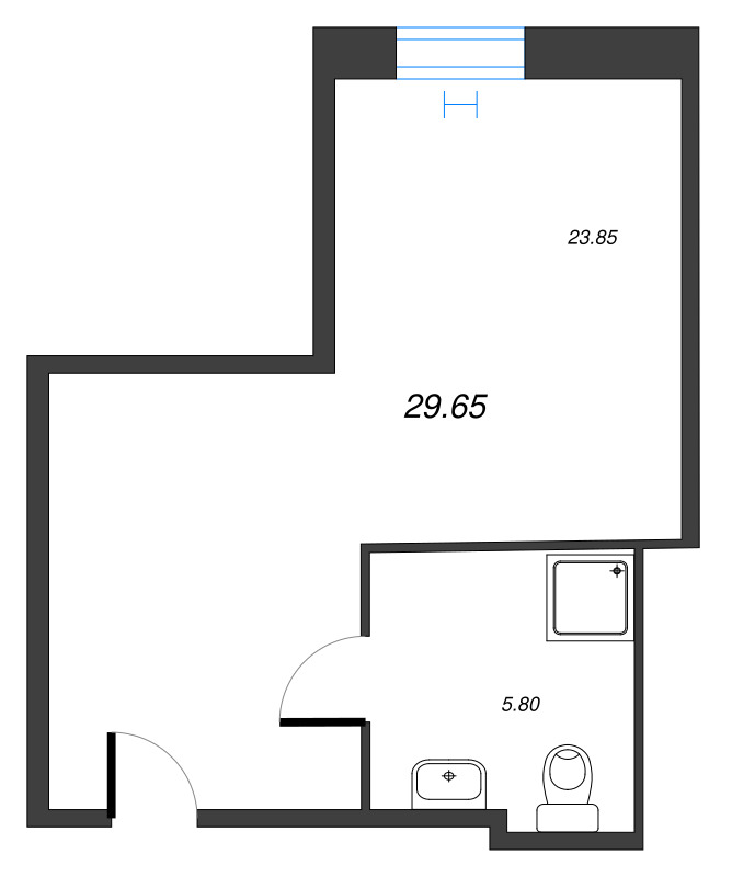 Студия 35,2 м²