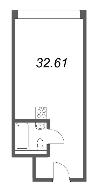 Студия 32,6 м²