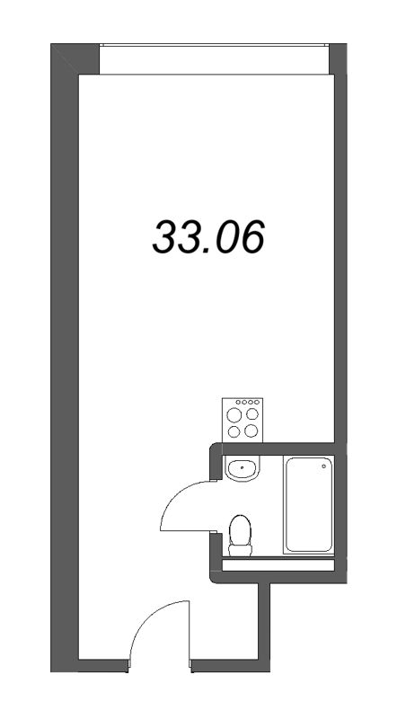 Студия 33,1 м²