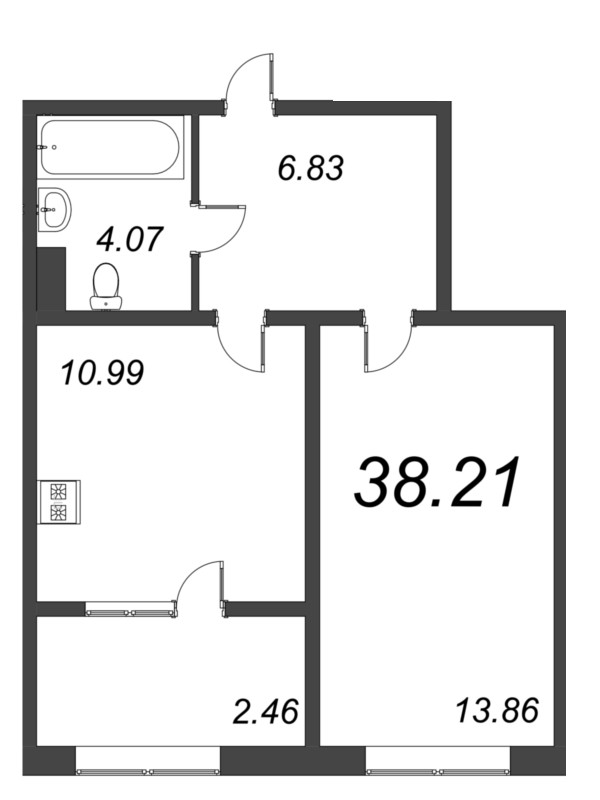 1 ккв 40,3 м²