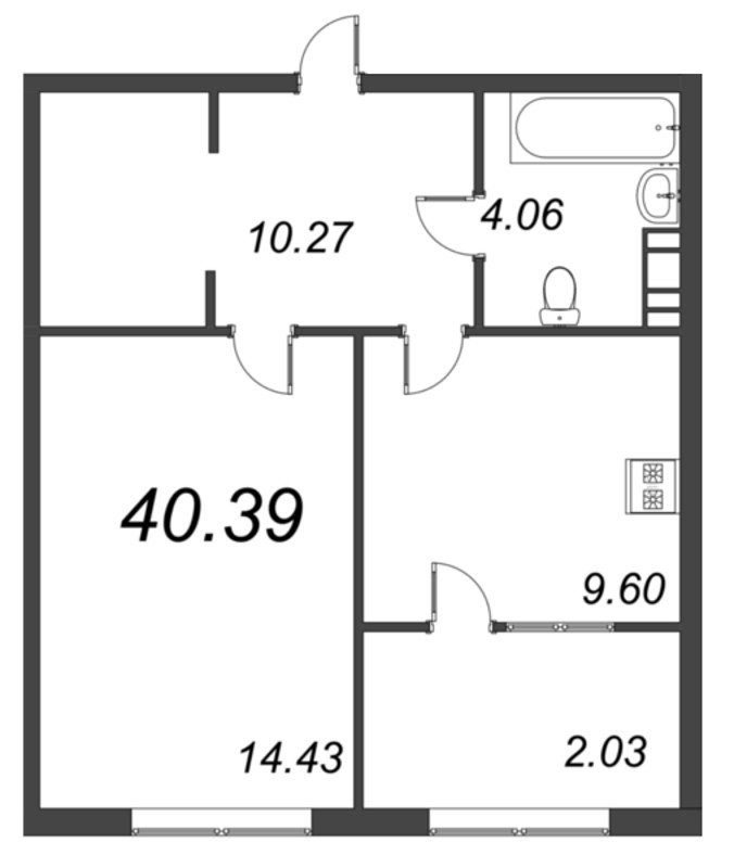 1 ккв 44,1 м²