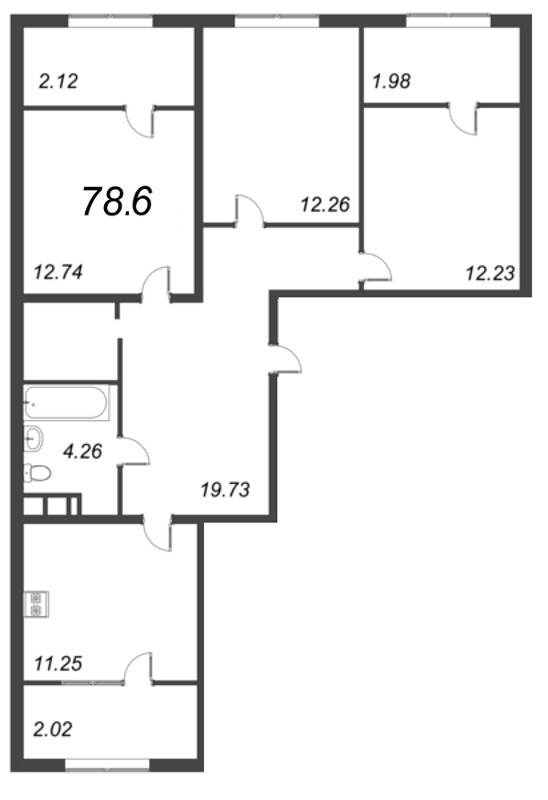 3 ккв 84,2 м²