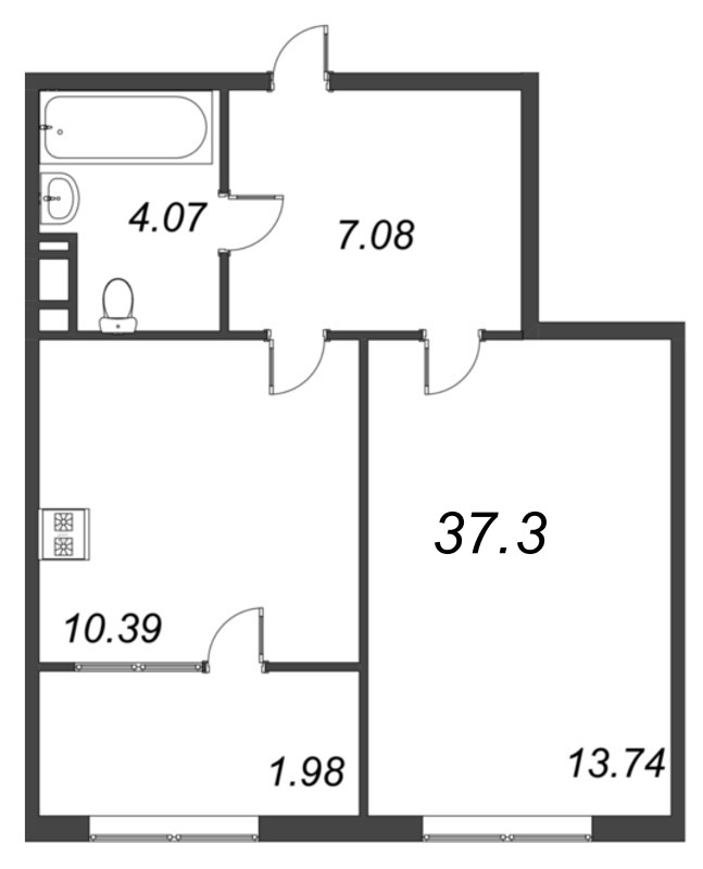 1 ккв 40,3 м²