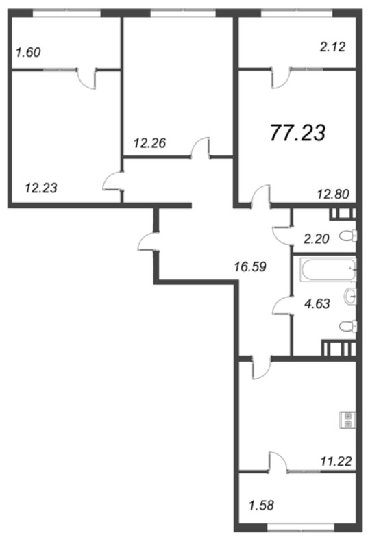 3 ккв 84,4 м²