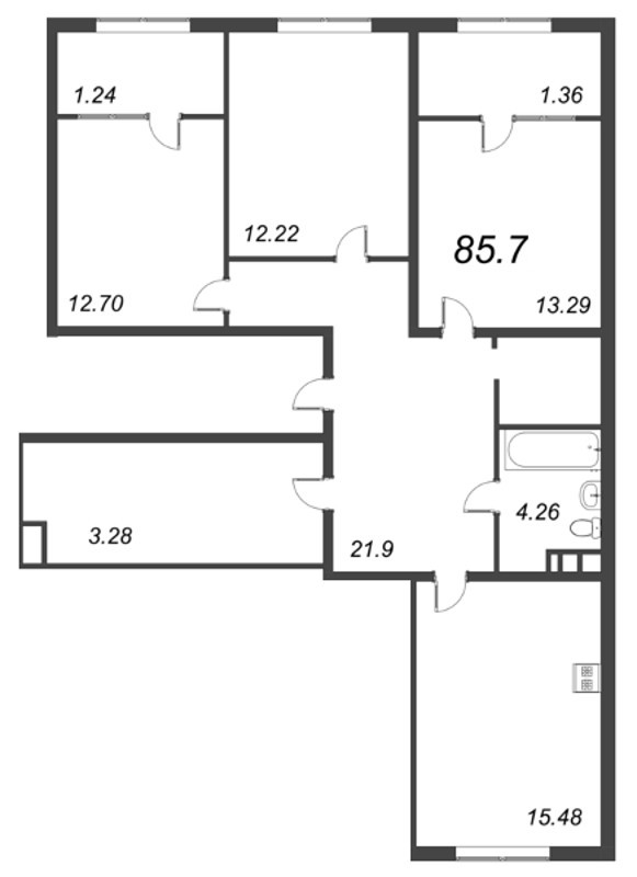 3 ккв 112,1 м²