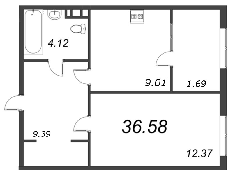 1 ккв 40,2 м²