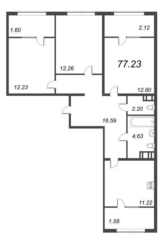 3 ккв 84,6 м²