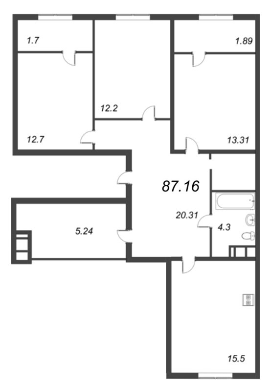 3 ккв 111,8 м²