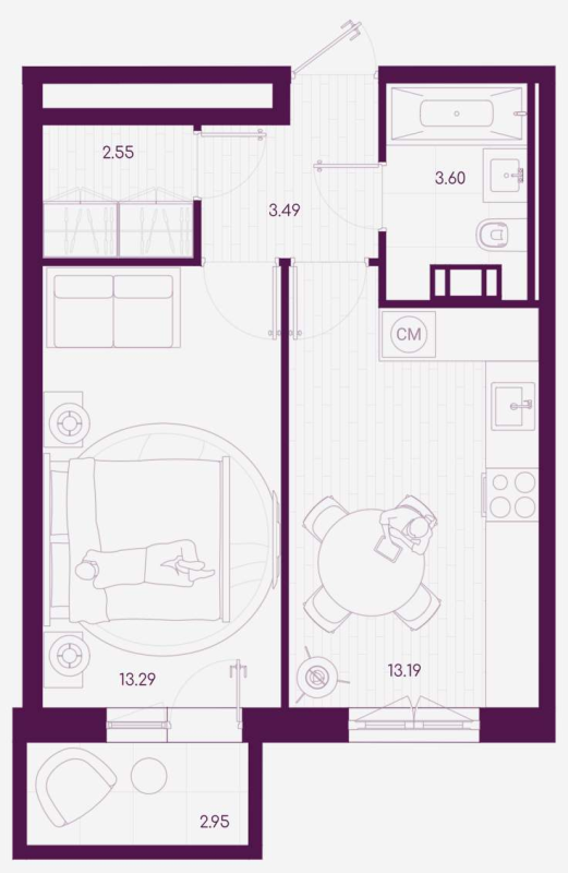 1 ккв 37 м²