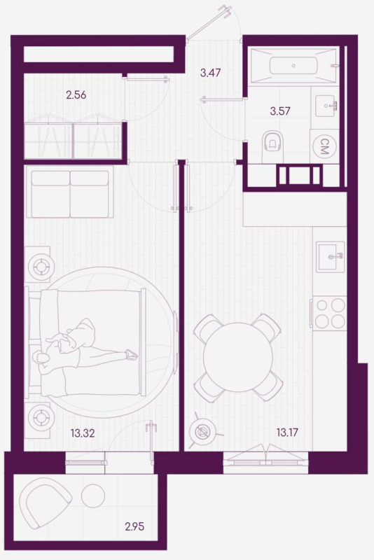 1 ккв 37 м²