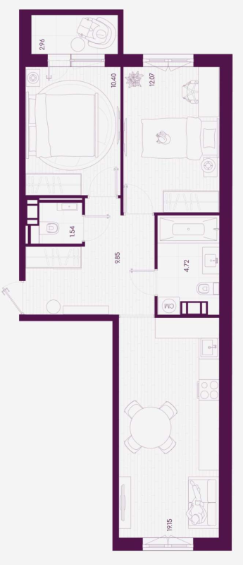 2 ккв 58,6 м²