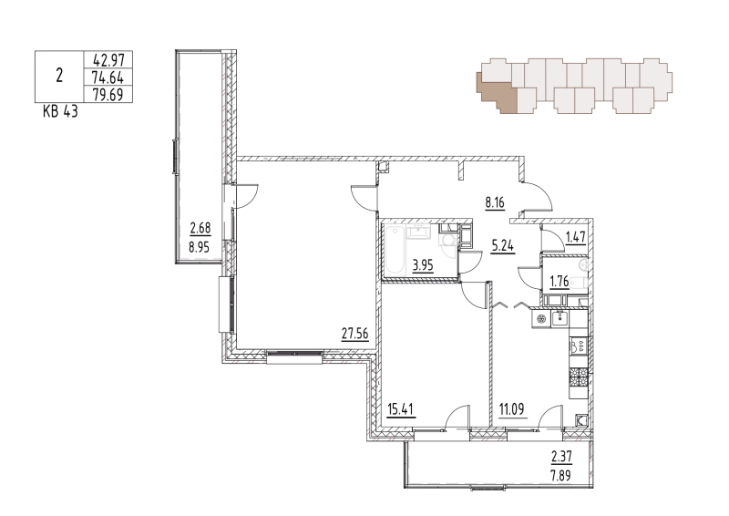 2 ккв 81,4 м²