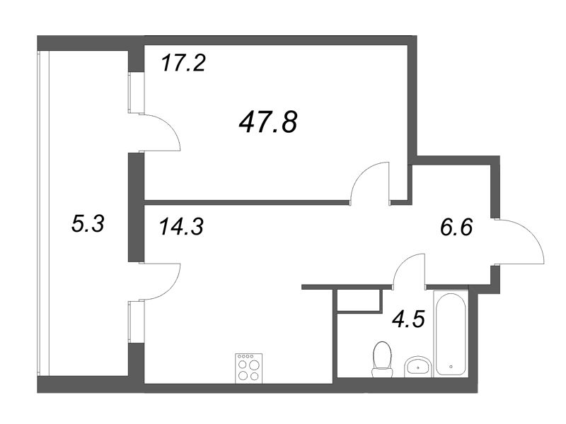 1 ккв 46,9 м²