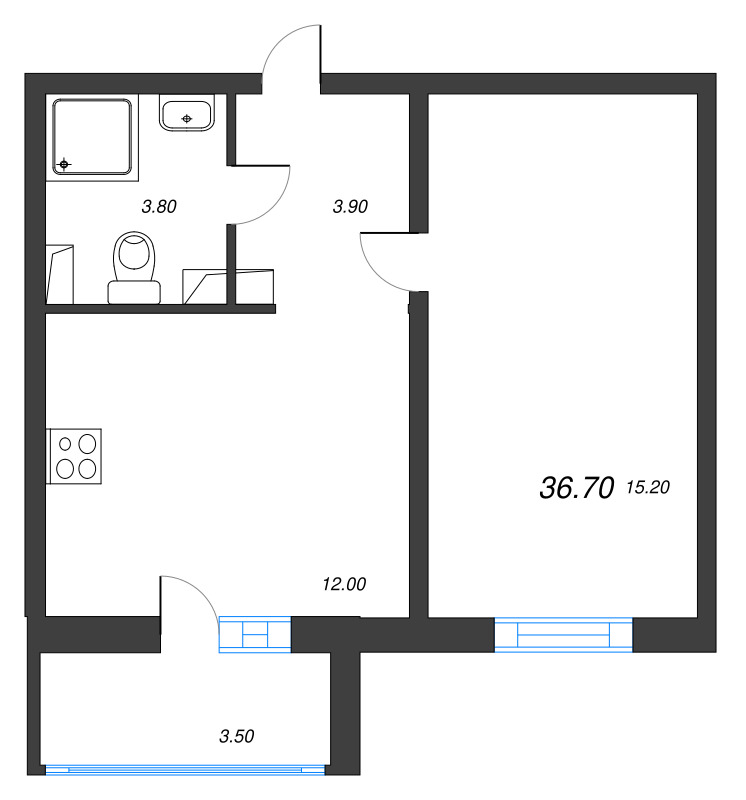 1 ккв 35,3 м²