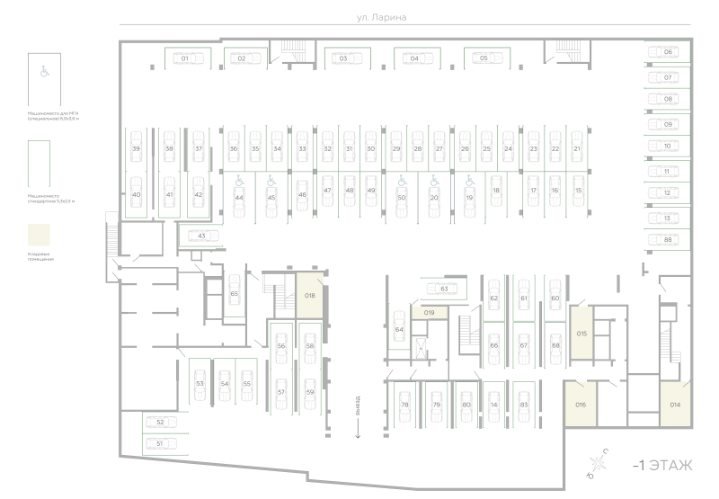 Паркинг 13,3 м²
