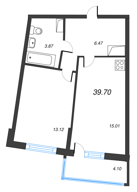 2 ккв (Евро) 39,7 м²