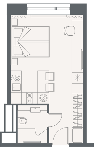 Студия 26,8 м²