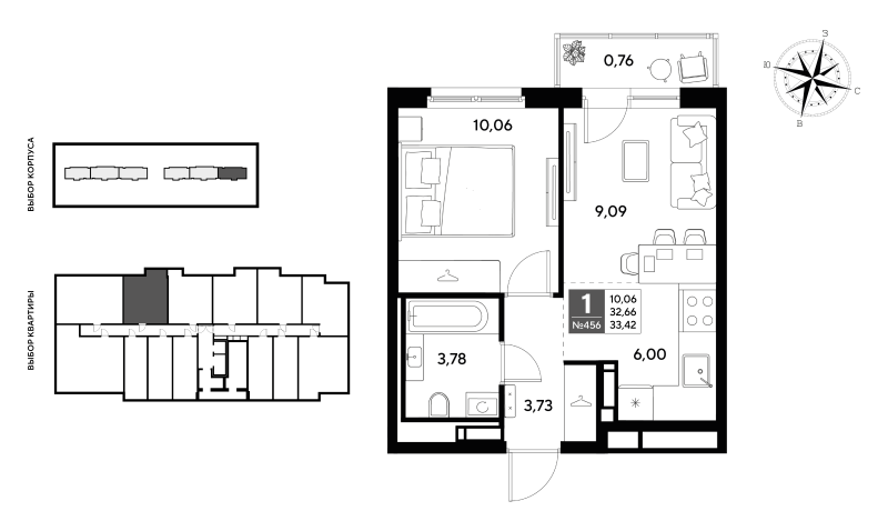 2 ккв (Евро) 33,4 м²