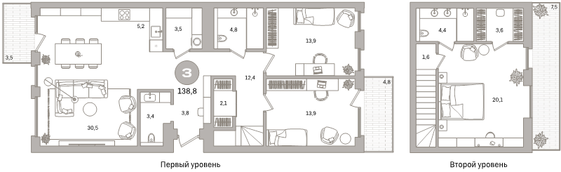 4 ккв (Евро) 138,8 м²
