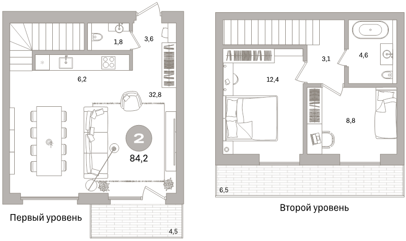 3 ккв (Евро) 84,2 м²