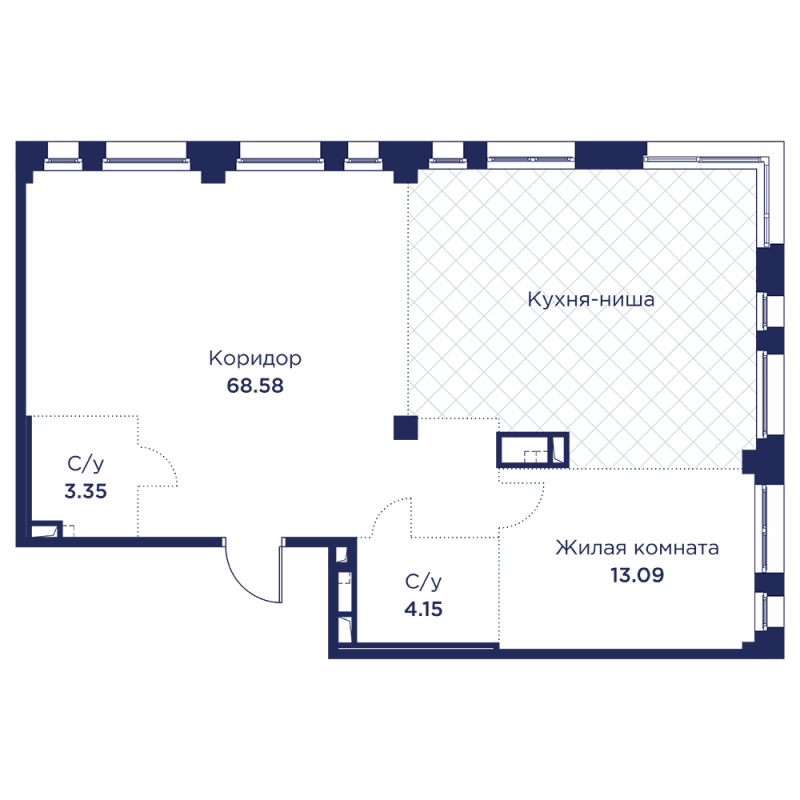 2 ккв (Евро) 89,2 м²