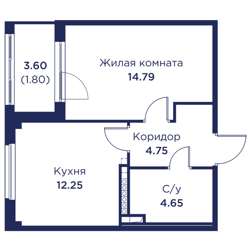 1 ккв 38,2 м²