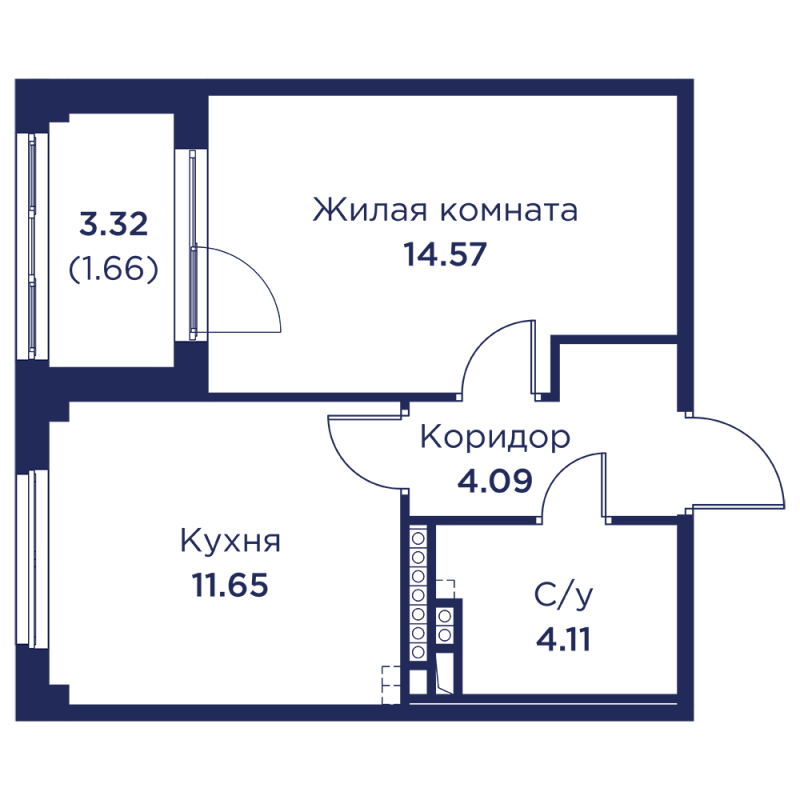 1 ккв 36,1 м²