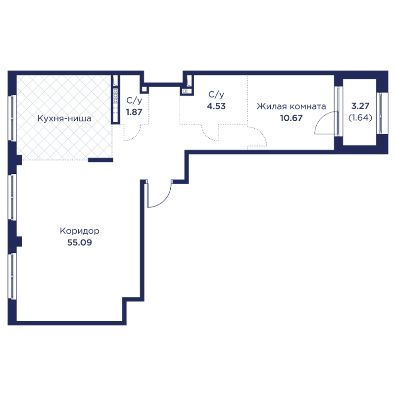 2 ккв (Евро) 73,8 м²