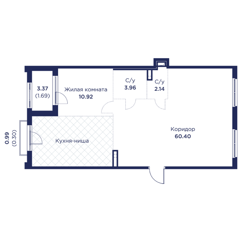 2 ккв (Евро) 79,4 м²