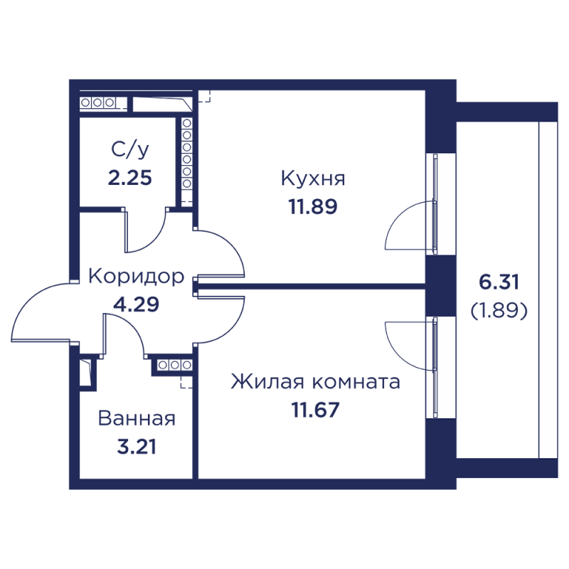 1 ккв 35,2 м²